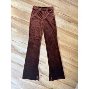 Zara Brown Velvet Dress Pants